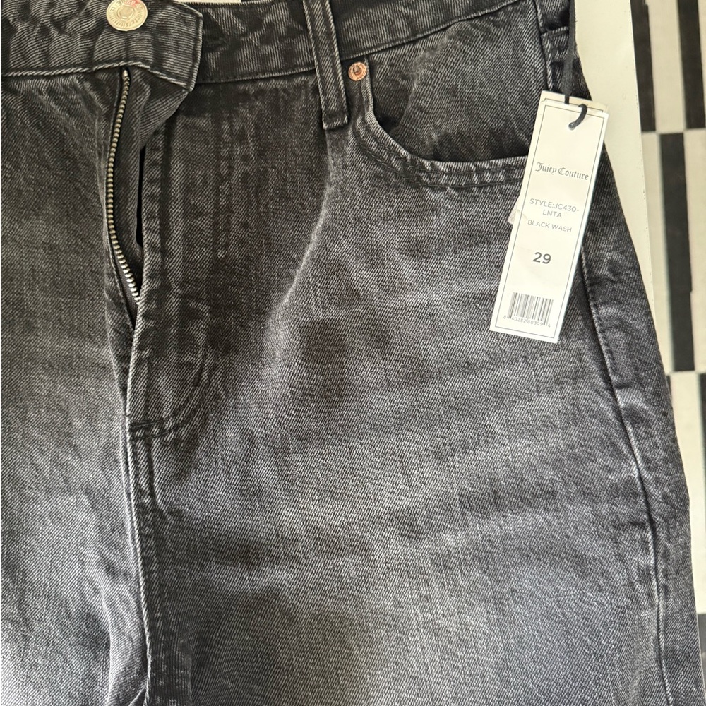 Juicy Couture Dark Gray High Rise, Wide Leg Jeans